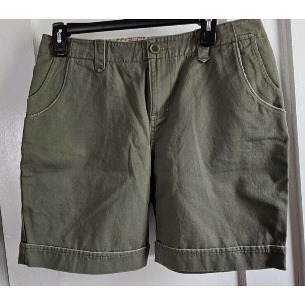 NWT SONOMA petite green women sz 10P 100% cotton 6 pockets shorts cropped